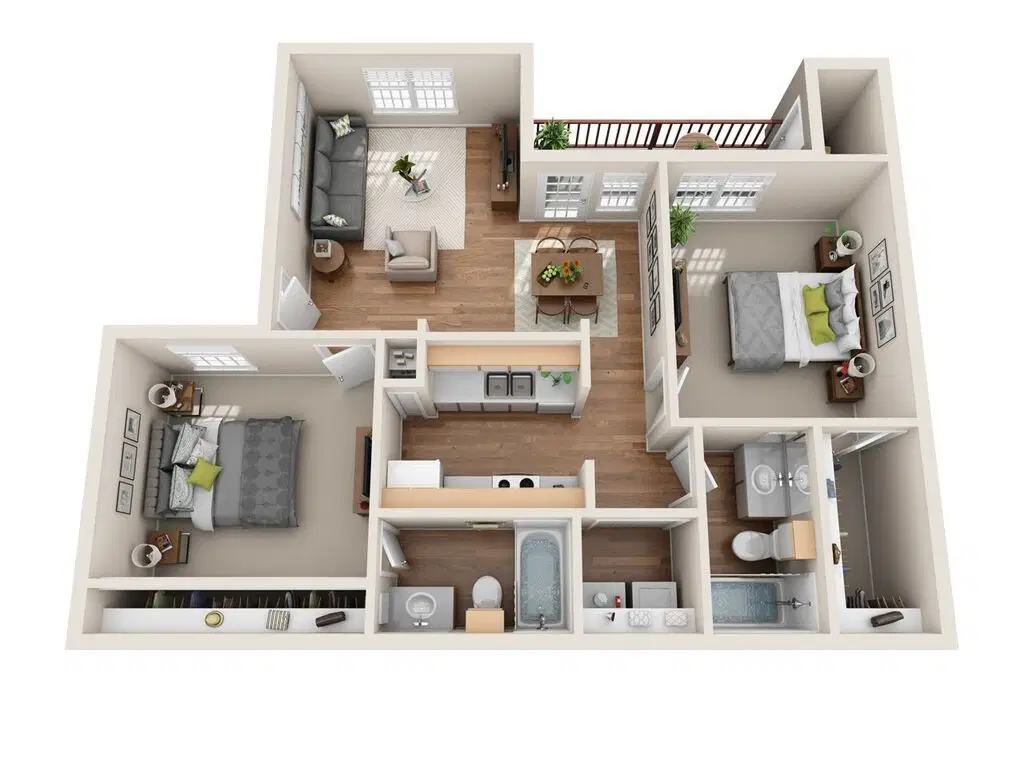 Arbors At Wolf Pen Creek, College Station – 2 Bed 2 Bath