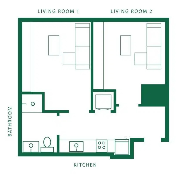 ōLiv Seattle, Seattle – 2 Bedroom - 1 Bathroom