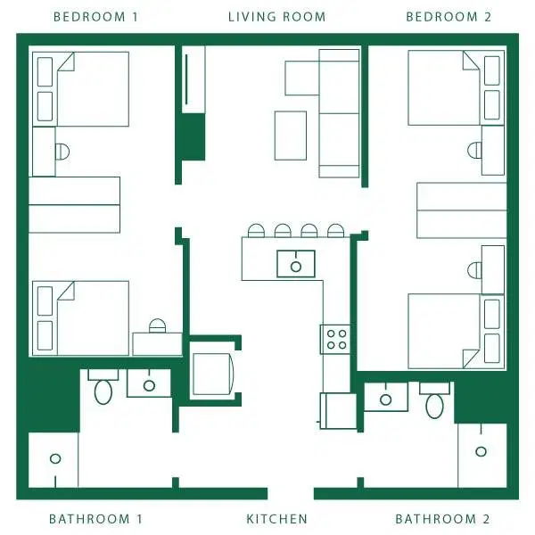 ōLiv Seattle, Seattle – 2 Bedroom 2 Bathroom - VIP