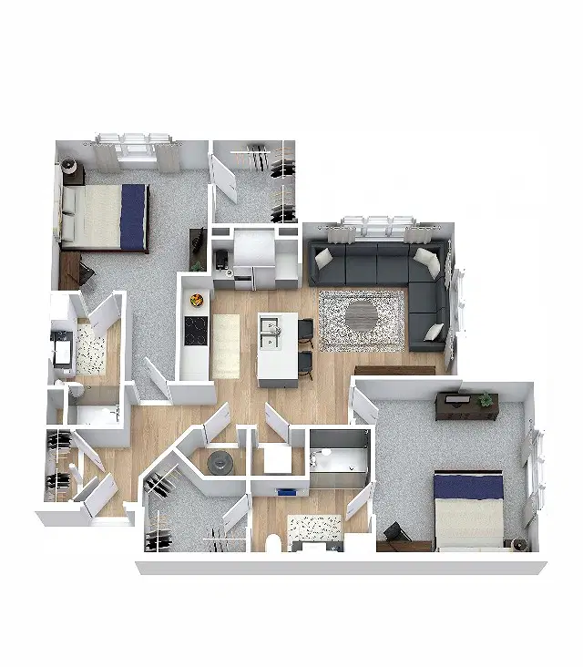 The Carlton House, Lubbock – 2 Bedroom 2 Bathroom