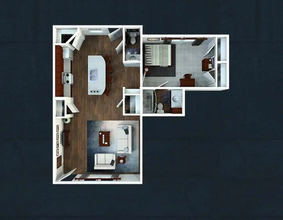 The Maddox, Lubbock – 1 Bedroom 1.5 Bathroom