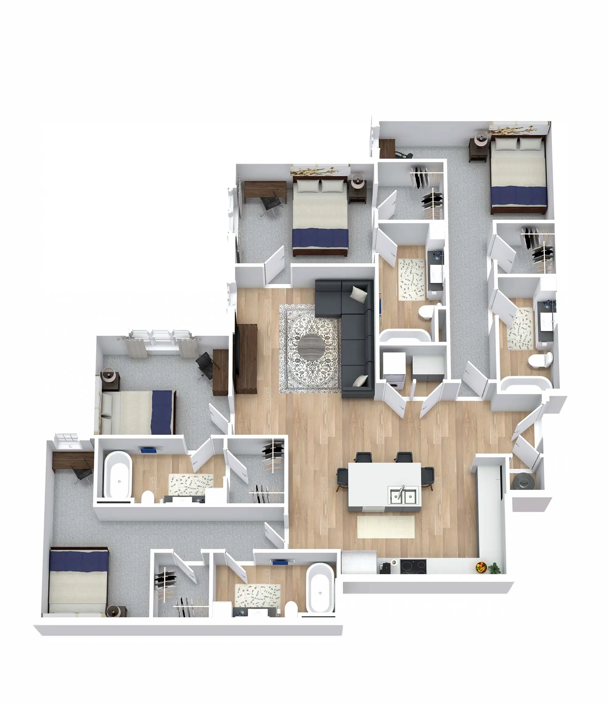 The Carlton House, Lubbock – 4 Bedroom 4 Bathroom Penthouse