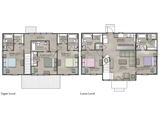Capstone Cottages of Lubbock, Lubbock – 5 Bedroom - 5 Bathroom Coupled Cottage