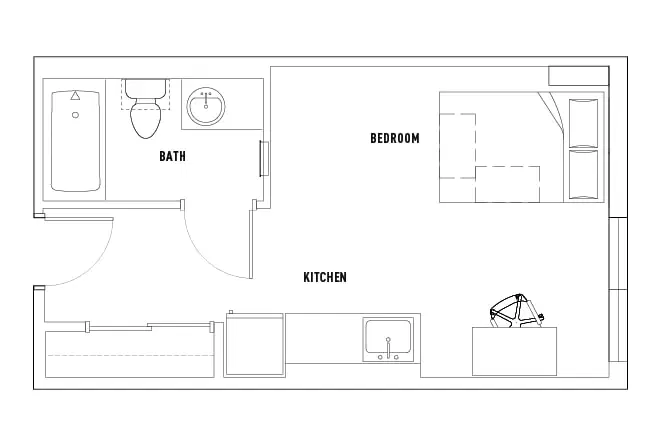 The Callaway House, Austin – Deluxe Studio Apartment Alt - Smart