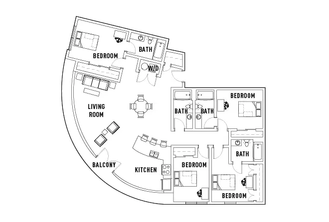 Crest At Pearl, Austin – Room in 4 Bed - 4 Bath A