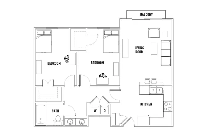 26 West, Austin – Room in 2 Bed - 1 Bath A