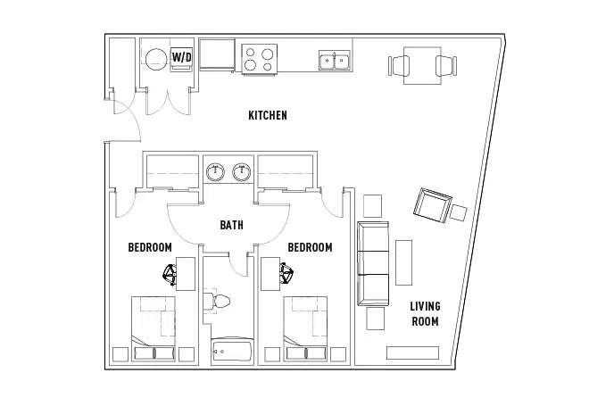 Crest At Pearl, Austin – Room in 2 Bed - 1 Bath A