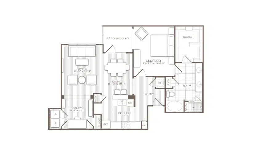 City Place Montrose Apartments, Houston – 1 Bedroom 1 Bathroom