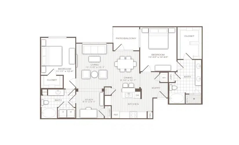 City Place Montrose Apartments, Houston – 2 Bedrooms 2 Bathrooms