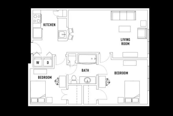 Texan and Vintage, Austin – Room in Texan: 2 Bed - 1 Bath