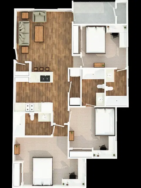 The Zone, College Station – 3 Bed 3 Bath