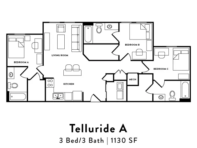 The Point At Ames, Ames – Telluride A Room in 3 Bedroom 3 Bathroom