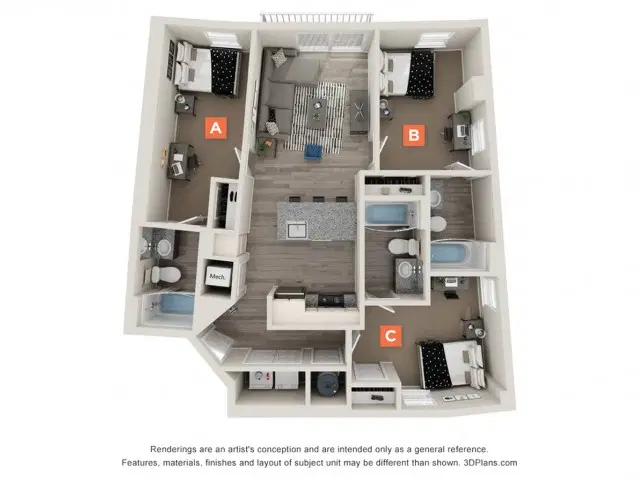 The Standard Coral Gables, Miami – Camden Room in 3 Bedroom 3 Bathroom