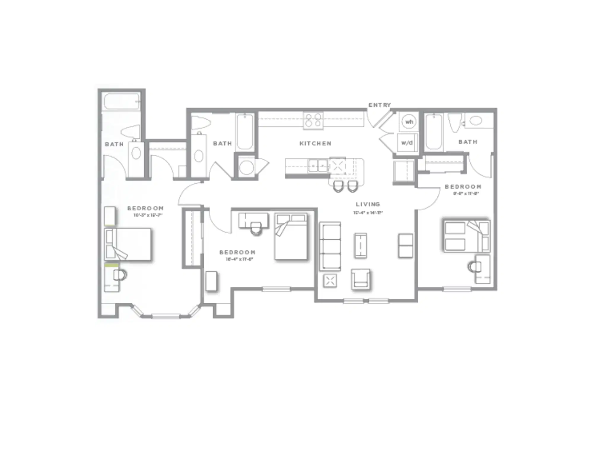 GrandMarc At Tallahassee, Tallahassee – Room in 3 Bedroom 3 Bathroom | C1