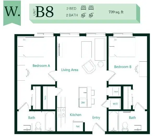 The Maxxen, Athens – 2 Bedroom 2 Bathroom