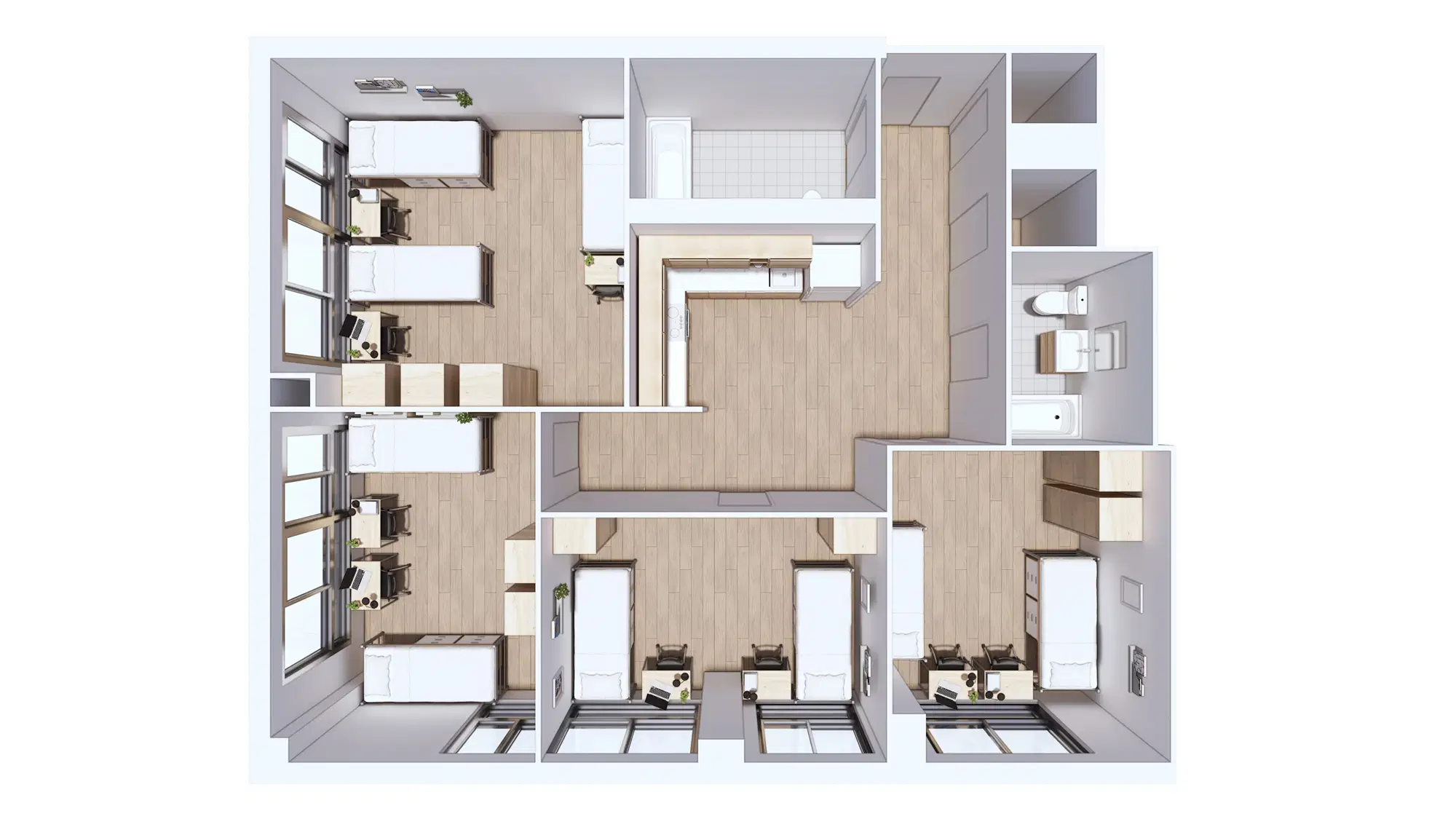 Chelsea, New York – Single in a 4 Room Unit