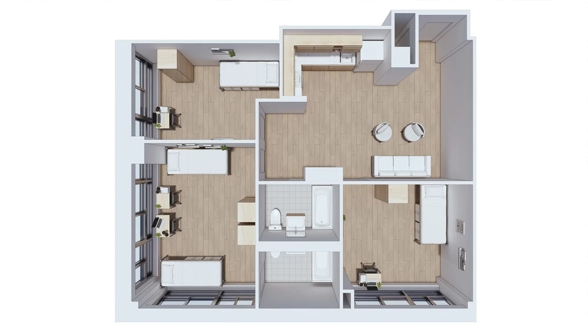 Chelsea, New York – Double in a 3 Room Unit