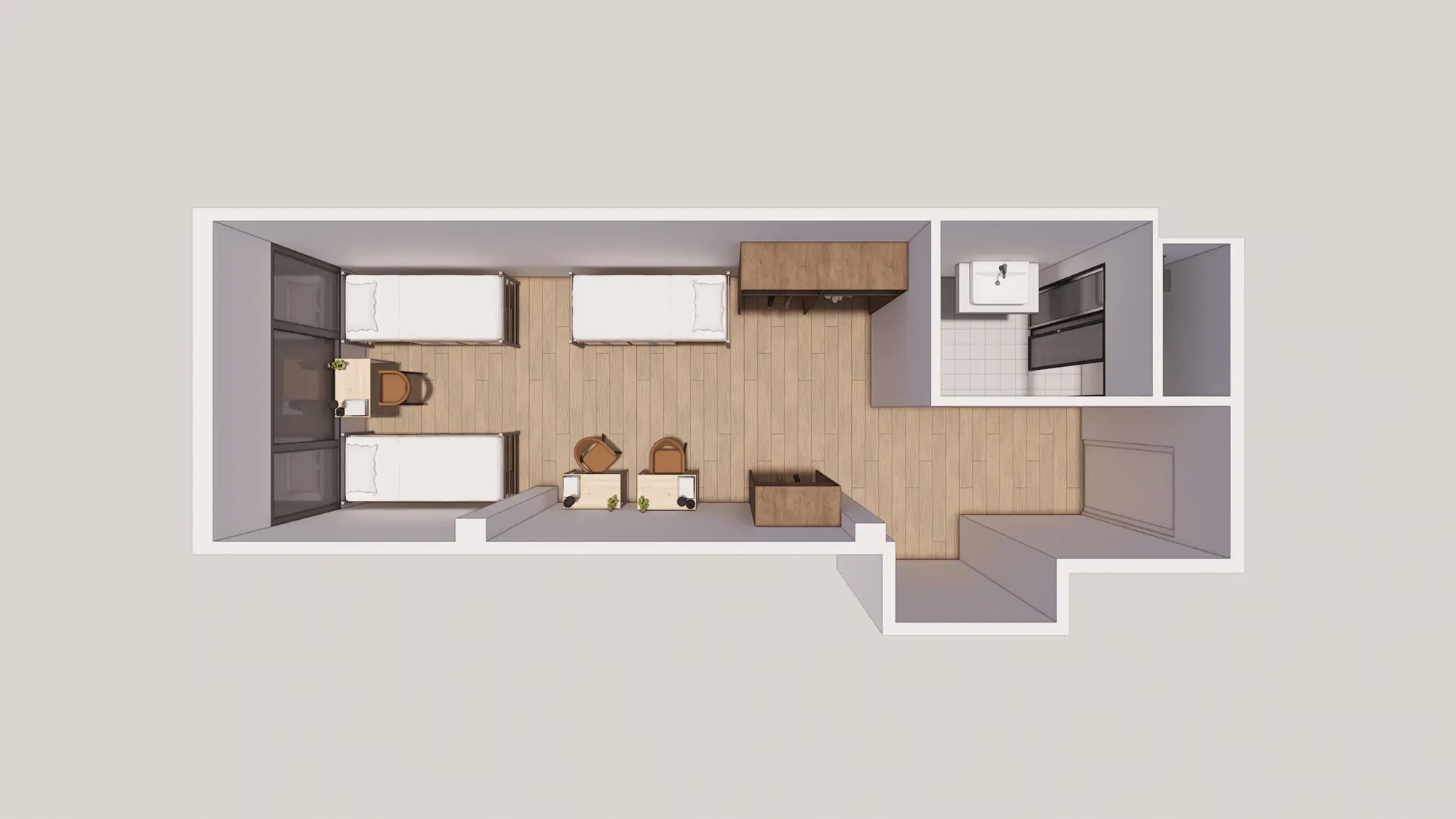 Brooklyn Heights, New York – Double Shared Room