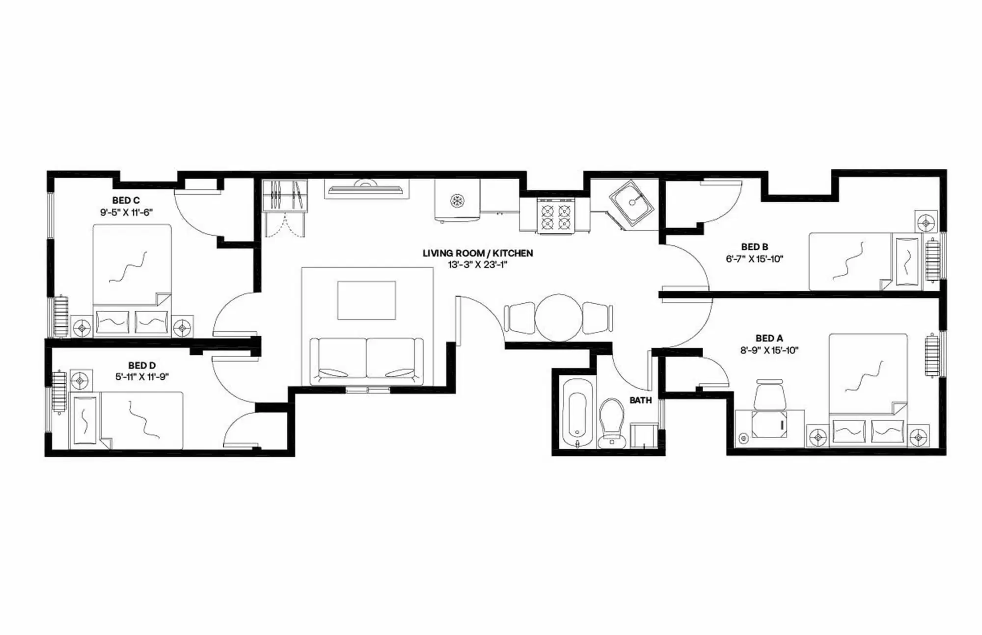 June Homes 11103, New York – Floor Plan
