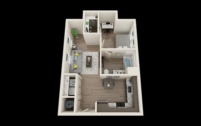 The Edition On Rosemary, Chapel Hill – A2 (1 Bed - 1 Bath)