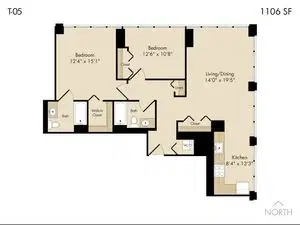 215 West Apartments, Chicago – 2 Bed 2 Bath
