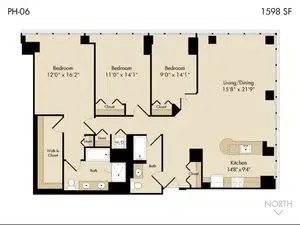 215 West Apartments, Chicago – 3 Bed 2 Bath