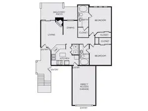 The Courts Of Bent Tree, Dallas – 2 Beds 2 Baths