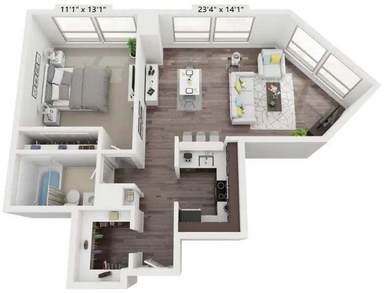 Presidential Towers, Chicago – 1 Bed 1 Bath