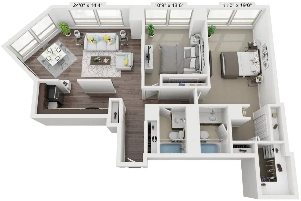 Presidential Towers, Chicago – 2 Bed 2 Bath