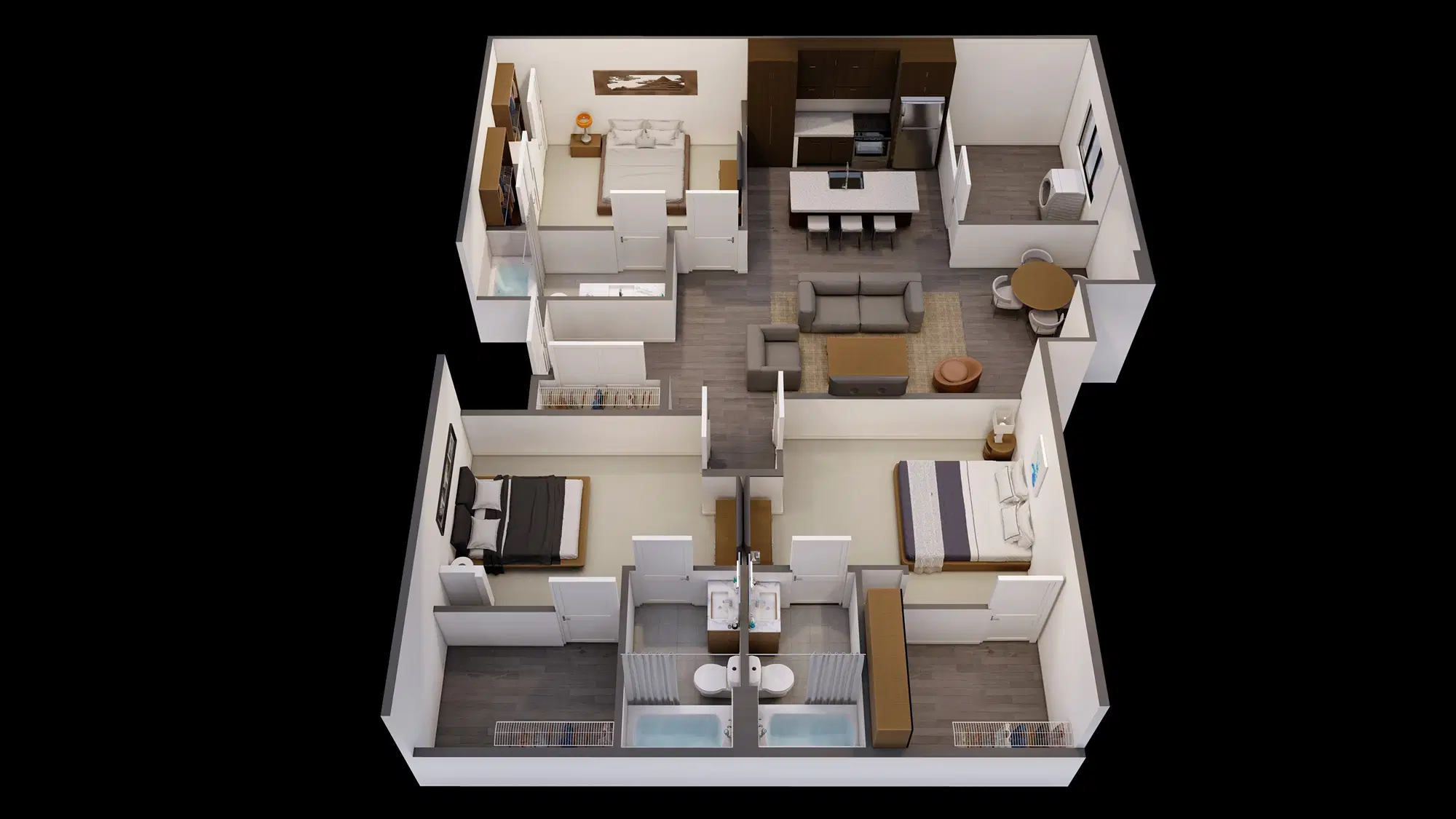 University Edge Dickinson Lofts, Greenville – 4 Bed 4 Bath