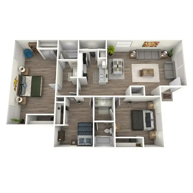 Riverwalk Luxury Apartments, Tucson – 3 Bed 2 Bath