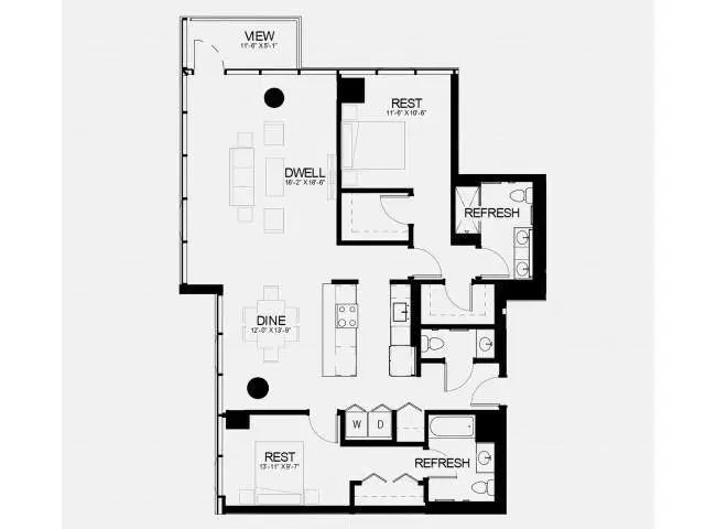 The Residences At 8 E Huron, Chicago – 2 Bed 2.5 Bath
