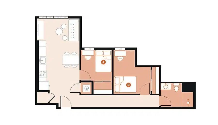 Hub on Campus Tampa, Tampa – 2 Bed 1 Bath
