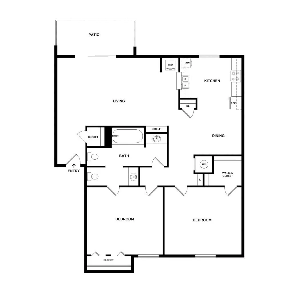 The Halston, College Station – 2 Bed 1.5 Bath