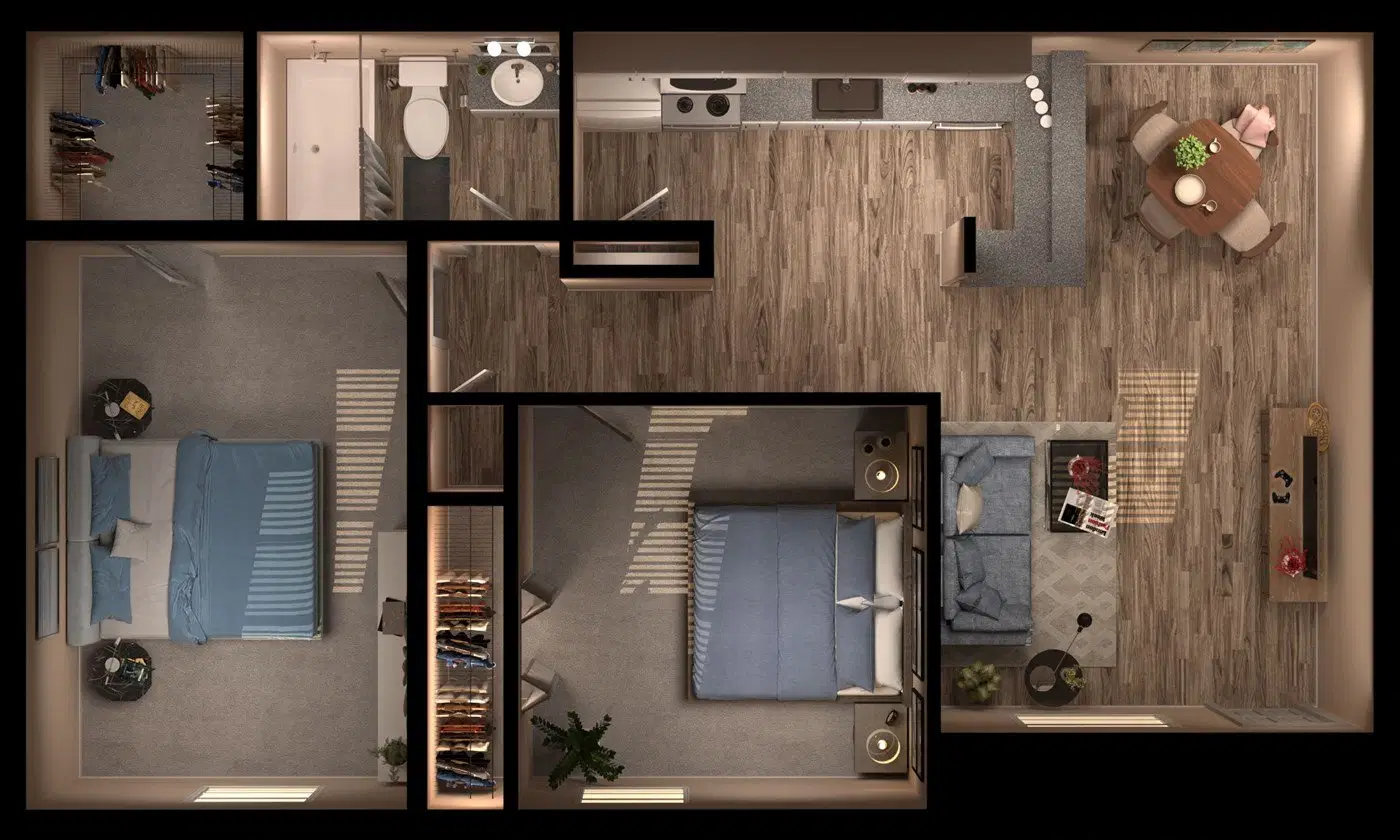 Willowick Apartments, College Station – 2 Bed 1 Bath