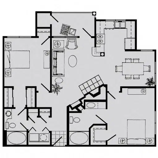 Lanesborough Apartments, Houston – 2 Bed 2 Bath