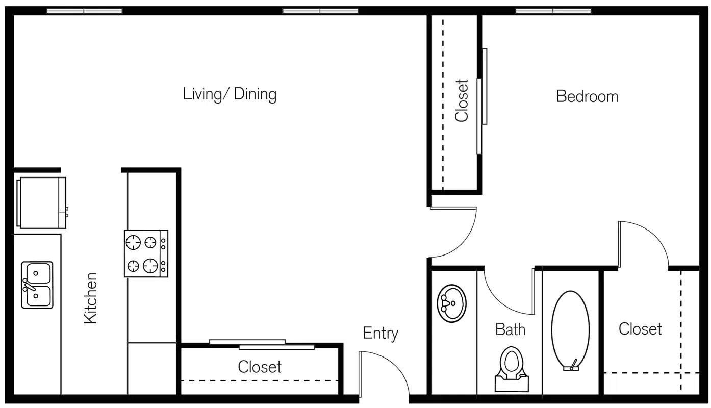 Meyer Oaks Apartments, Houston – 1 Bed 1 Bath