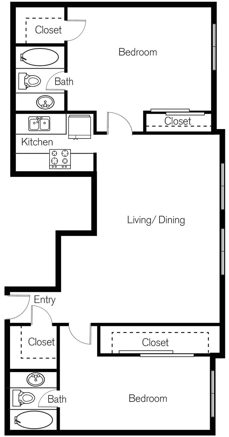 Meyer Oaks Apartments, Houston – 2 Beds 2 Baths