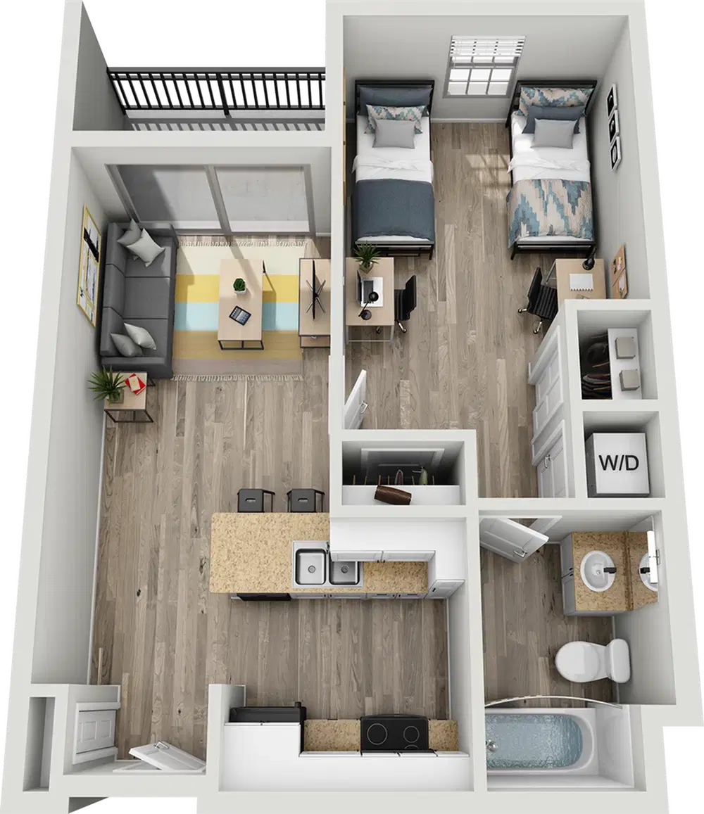 West 27th Place, Los Angeles – 1 Bedroom 1 Bathroom | A2C