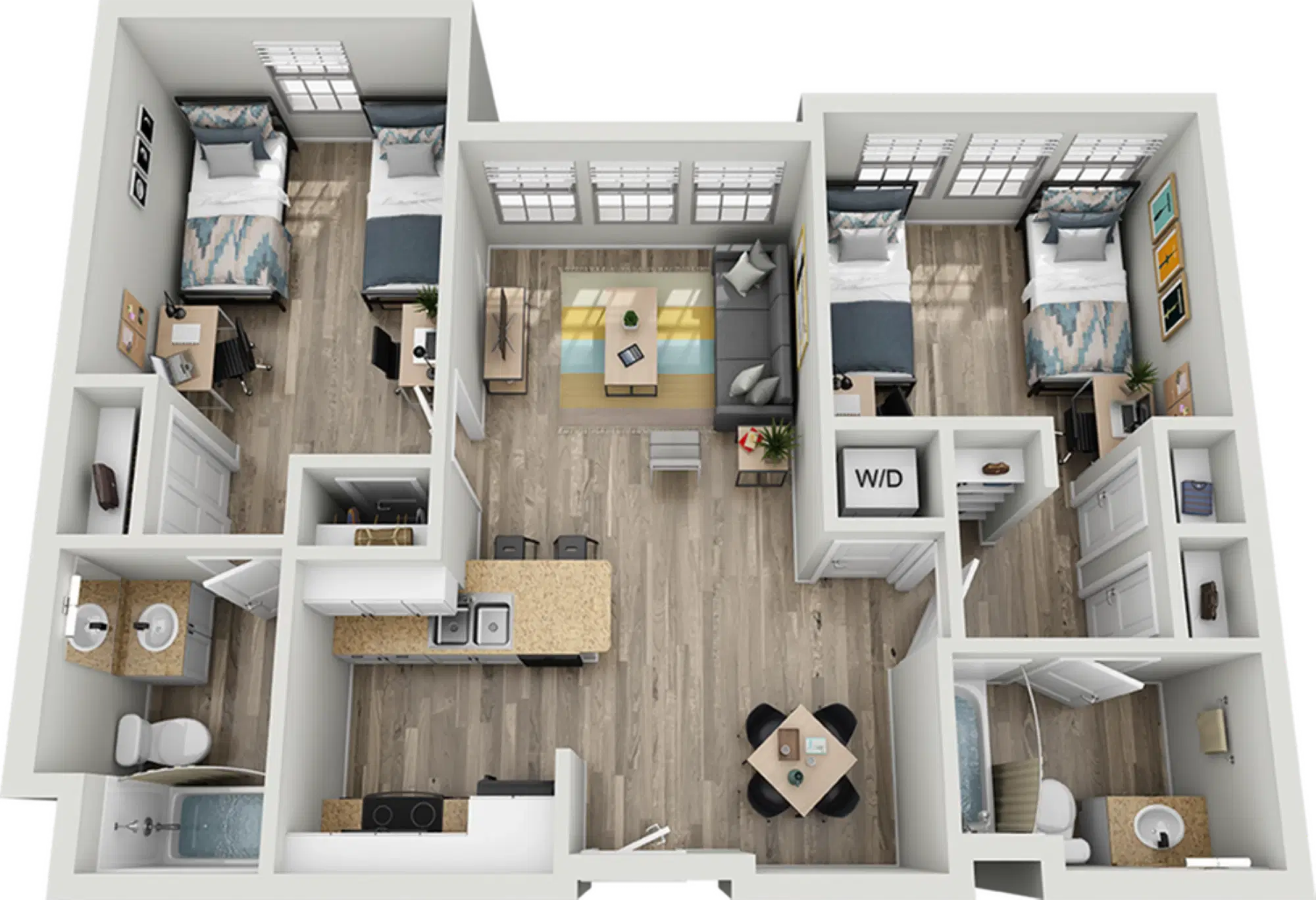 West 27th Place, Los Angeles – Room in 2 Bedroom 2 Bathroom | B1B