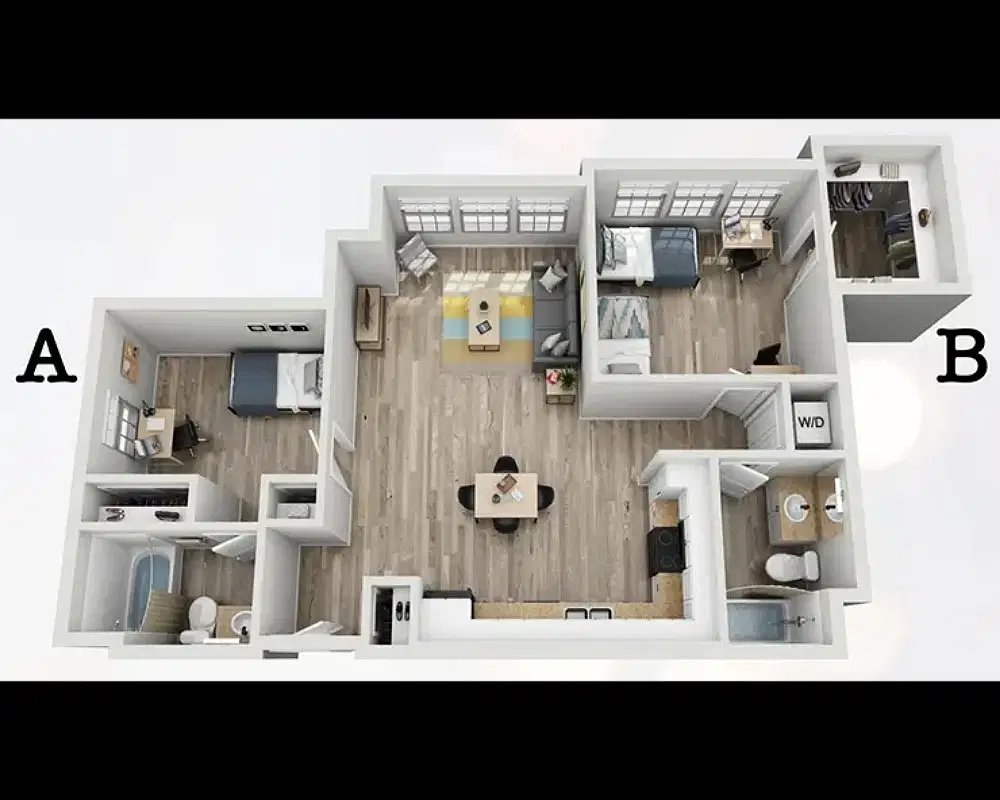 West 27th Place, Los Angeles – Room in 2 Bedroom 2 Bathroom | B1F