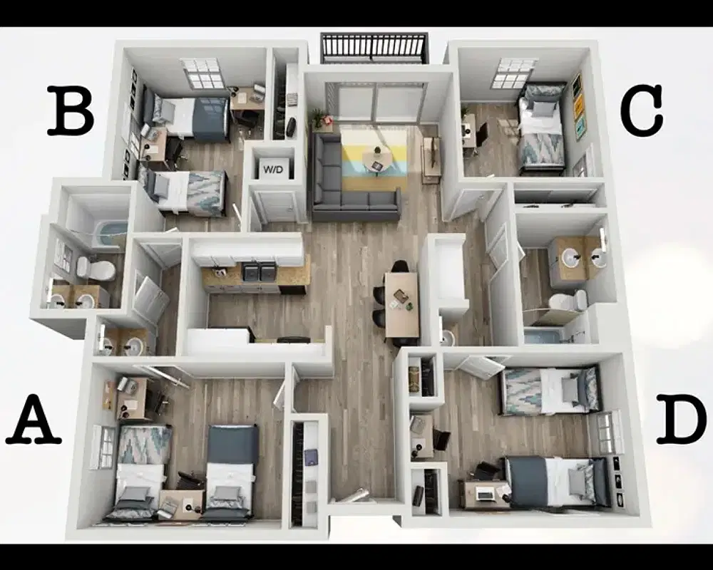 West 27th Place, Los Angeles – Room in 4 Bedroom 2 Bathroom | D2A