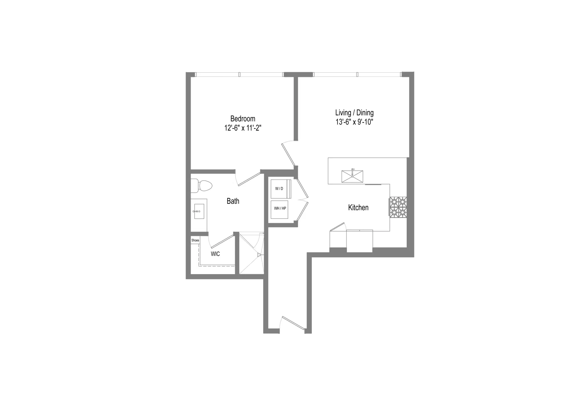 The Bowie, Austin – 1 Bed 1 Bath