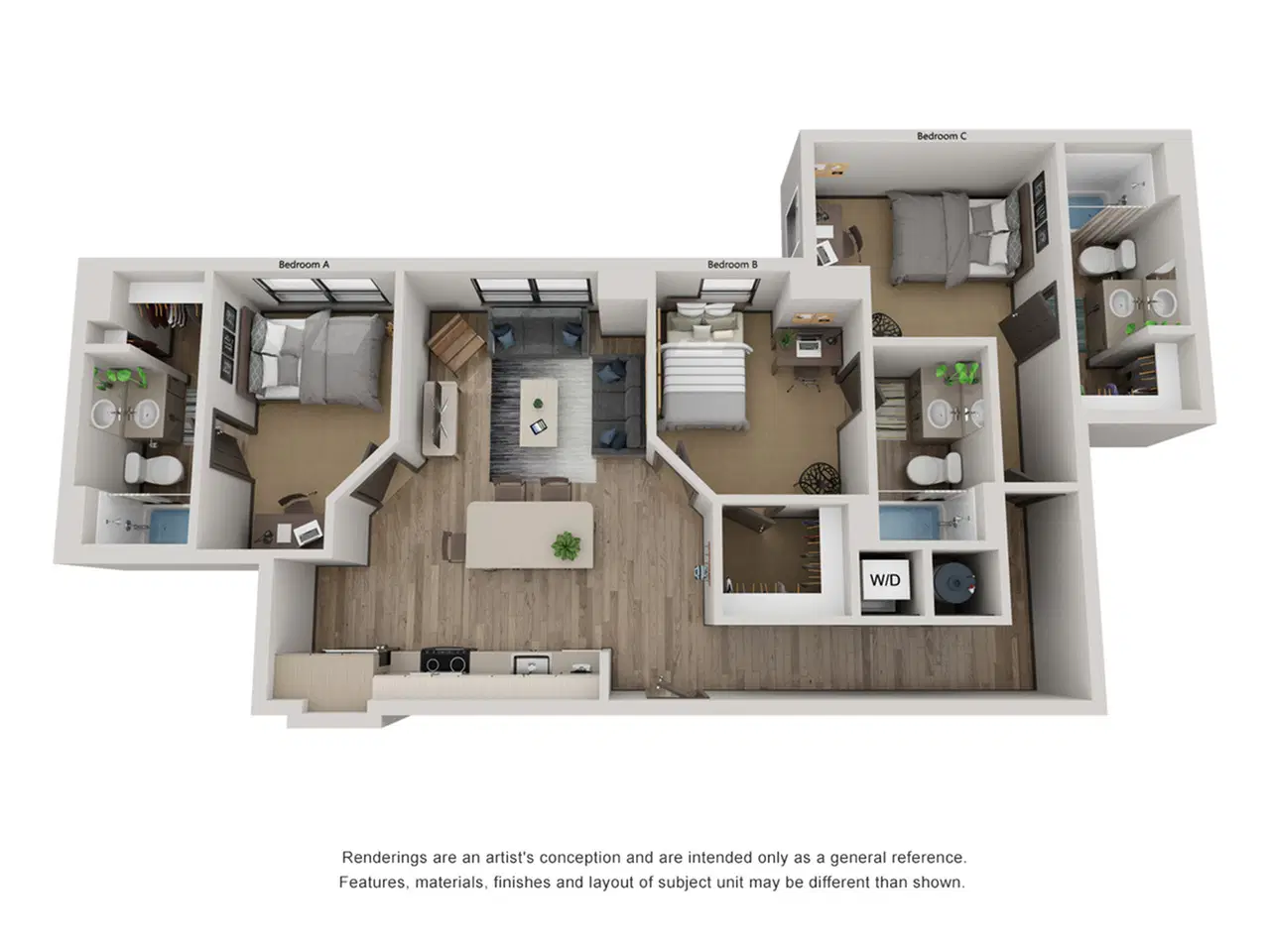 Canvas Tempe, Tempe – 3 Bedroom 3 Bathroom