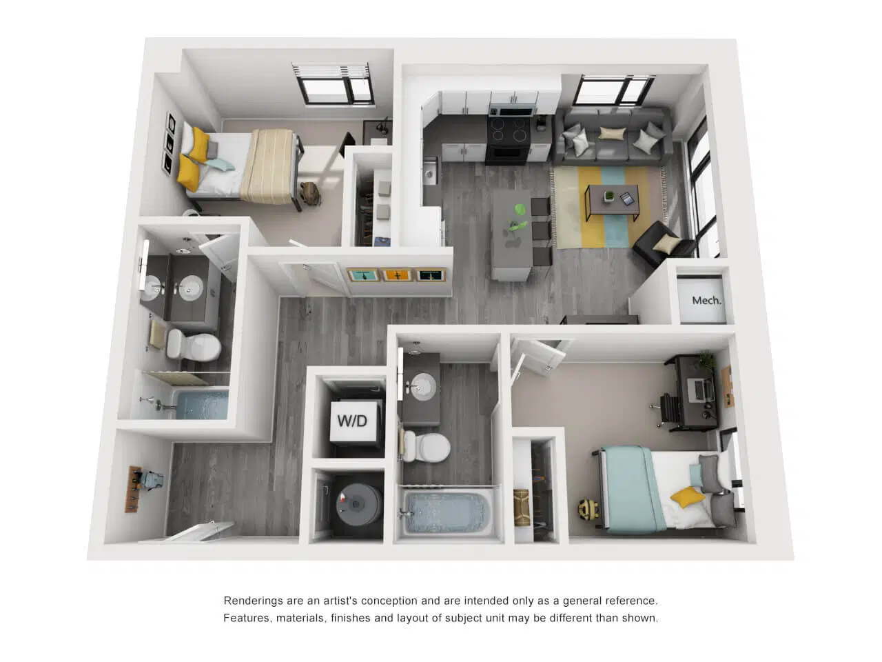 The Bridge On Forbes, Pittsburgh – 2 Bedroom 2 Bathroom