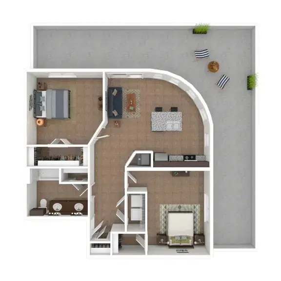 Regents West At 24th, Austin – 2 Bedroom 1 Bathroom