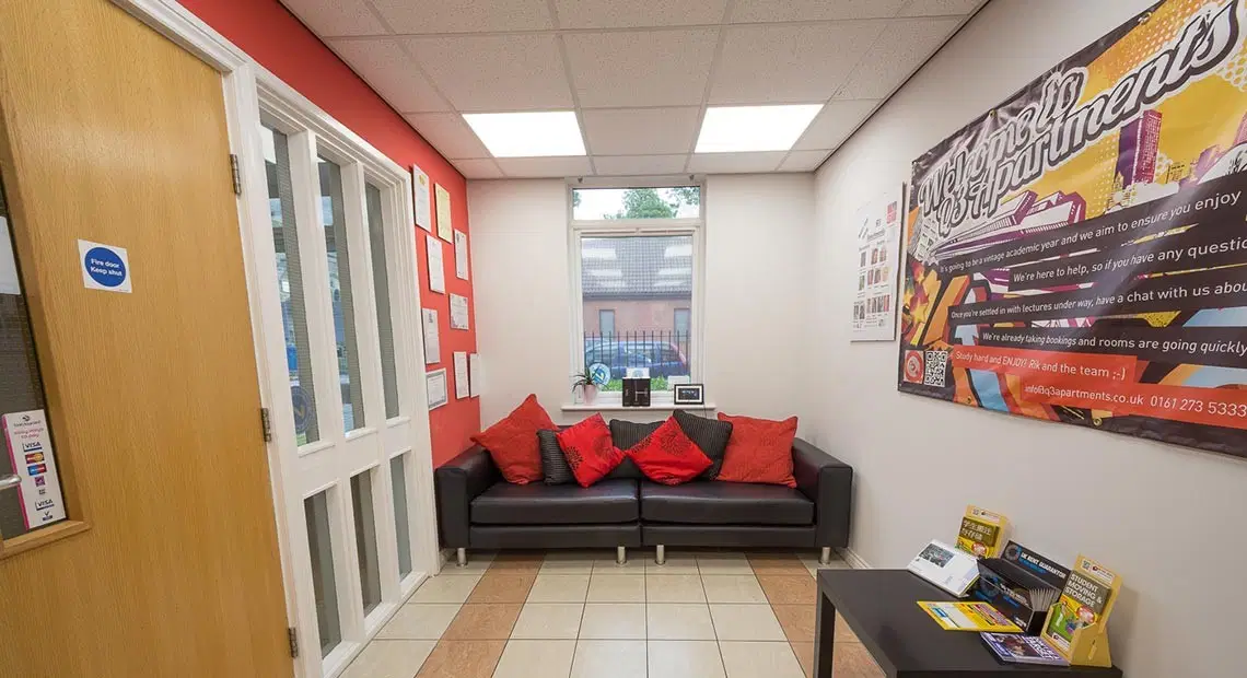 Q3 Apartments, Manchester – Common Area
