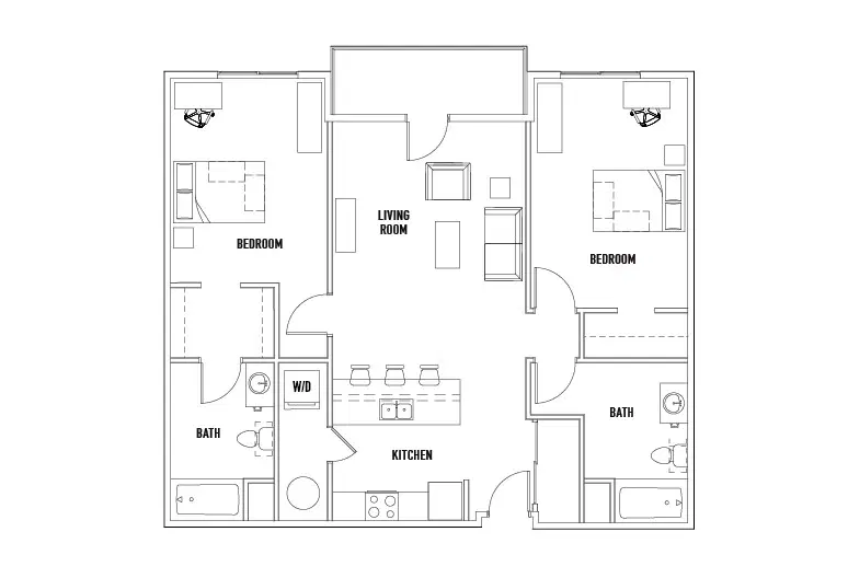 Stadium Centre, Tallahassee – Room in Block: 2 Bed - 2 Bath