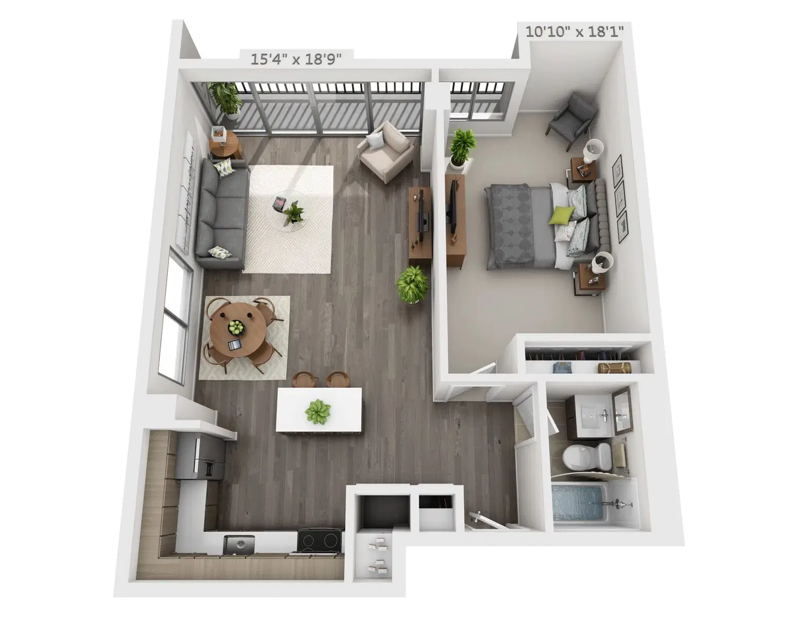 Scio At The Medical District, Chicago – Large One Bedroom with Balcony B4