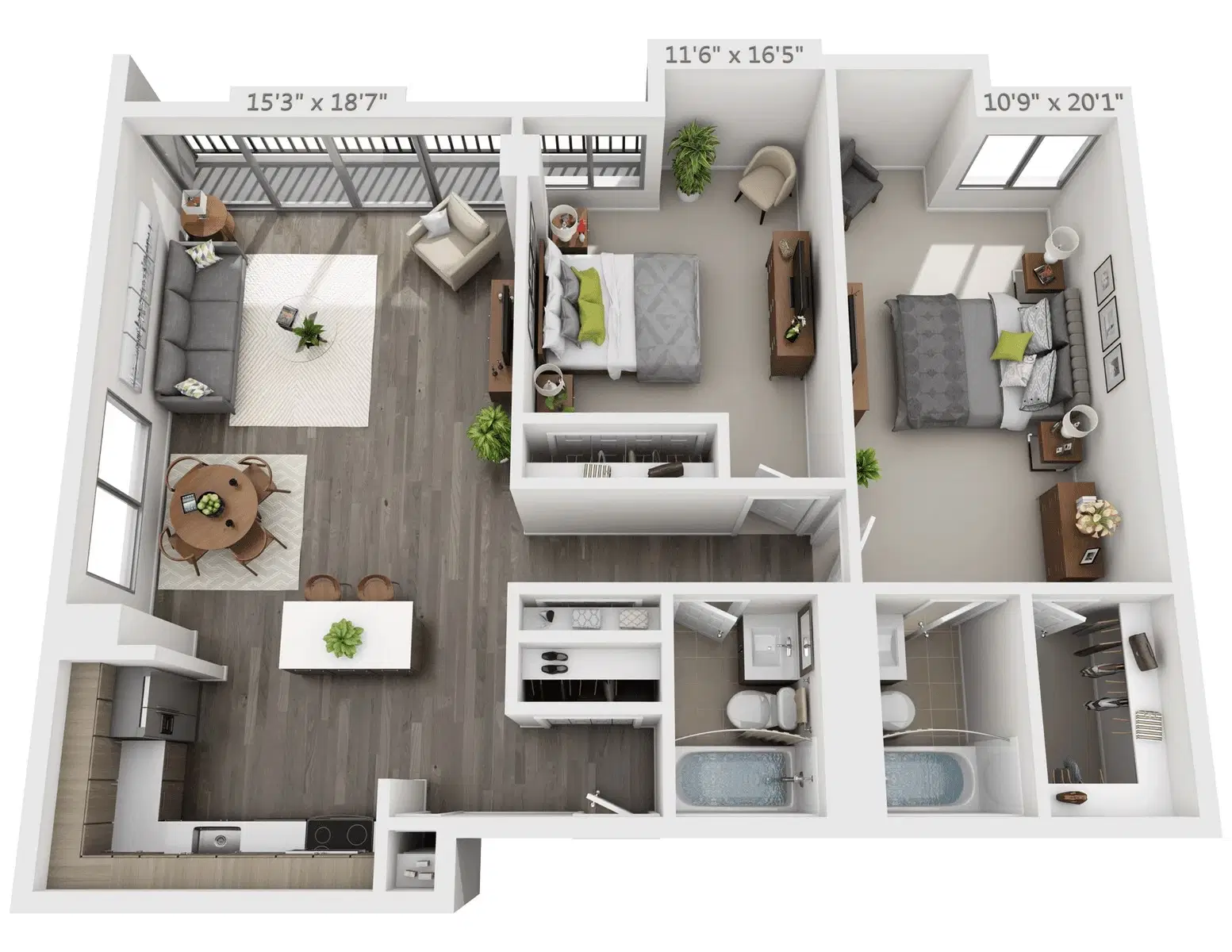 Scio At The Medical District, Chicago – Two Bedroom C4
